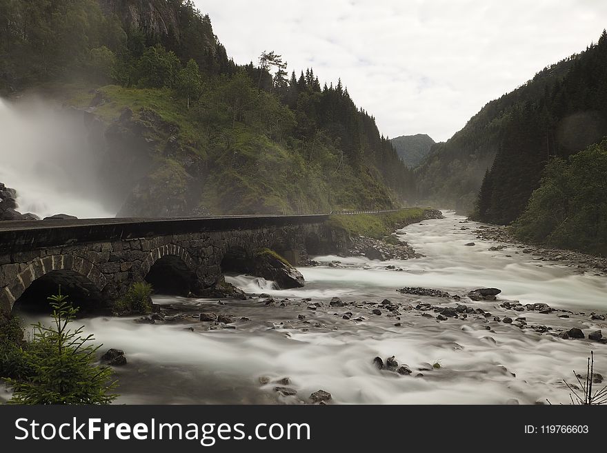 River, Waterfall, Rapid, Highland
