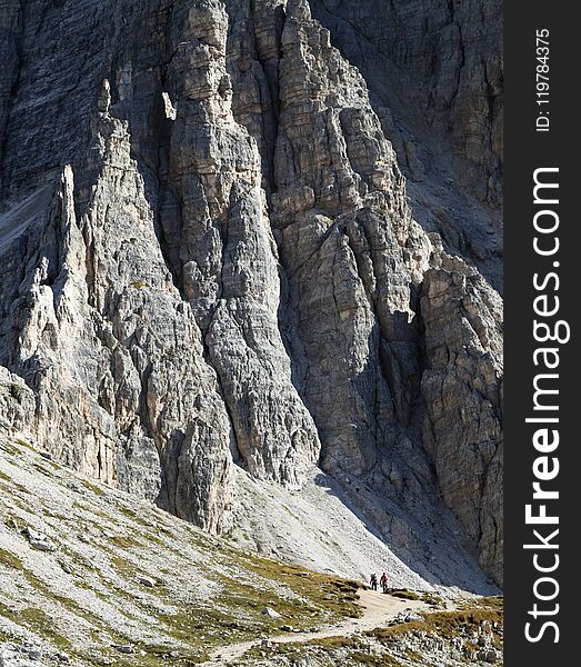 Dolomites mountains landscape on a sunny autumn day