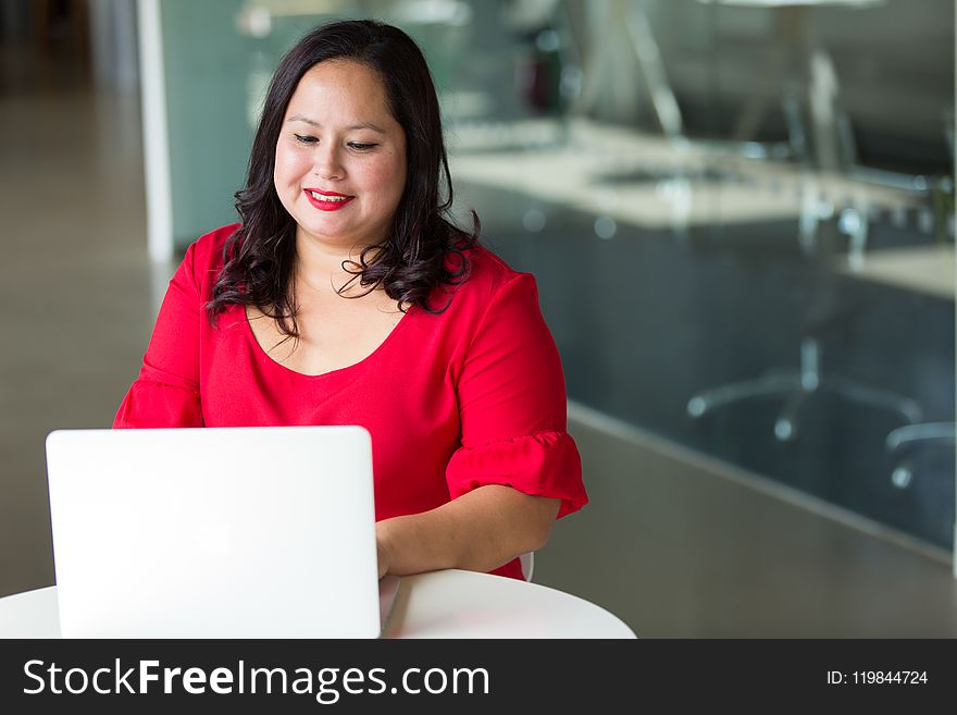 Photography Of Woman Using Laptop