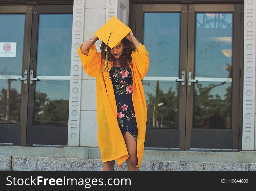 Woman Wearing Academic Dress