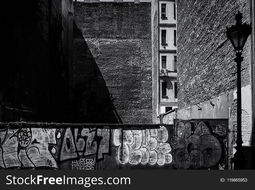 Black, Black And White, Wall, Infrastructure