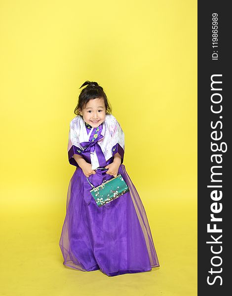 Purple, Yellow, Costume, Outerwear