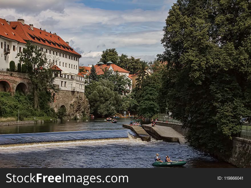 Waterway, Town, River, Water