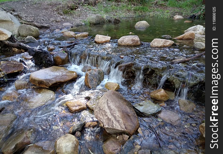 Water, Stream, Watercourse, Body Of Water