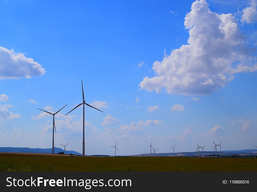 Sky, Wind Farm, Wind Turbine, Windmill