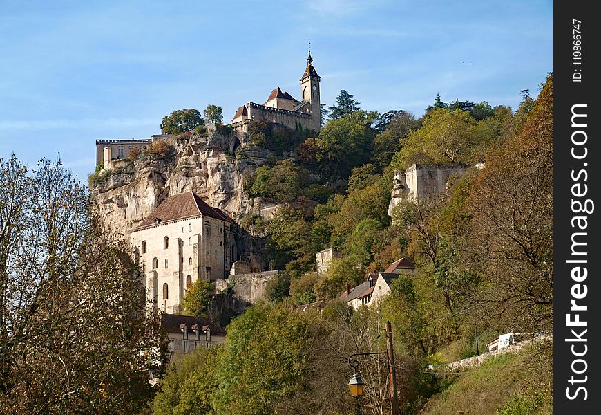 Village, Sky, Mountain Village, Castle