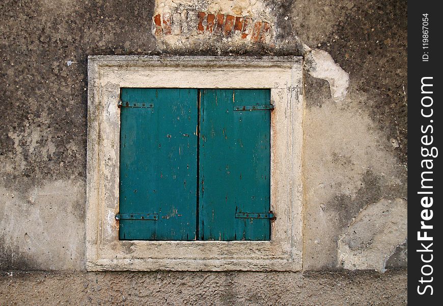 Blue, Wall, Window, Door