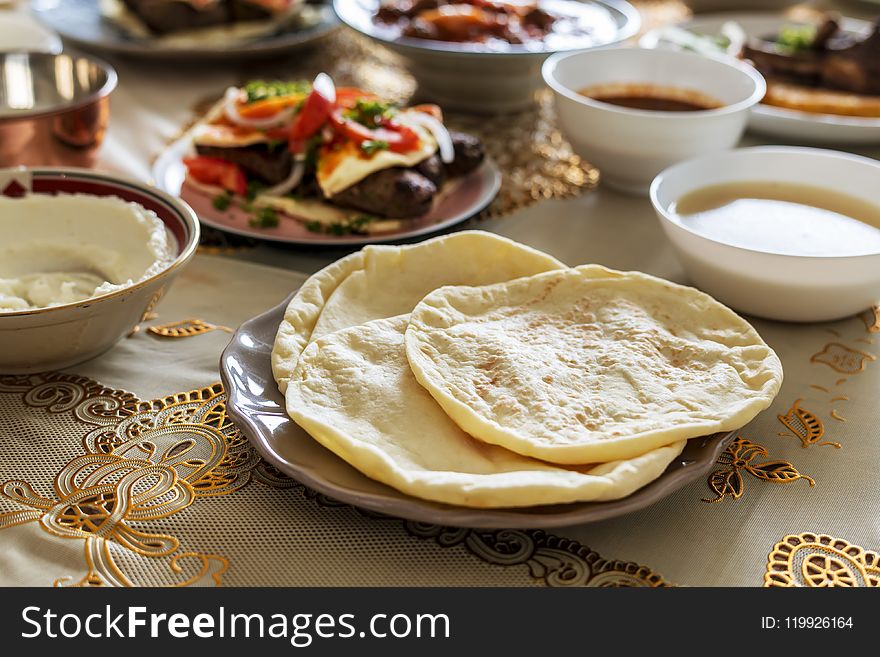 Cooked Roti On Plate