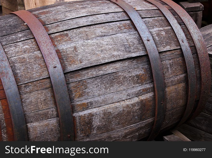 Barrel, Wood, Wheel