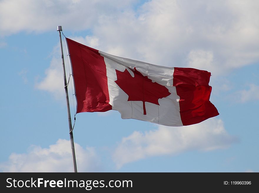 Flag, Sky, Cloud, Red Flag