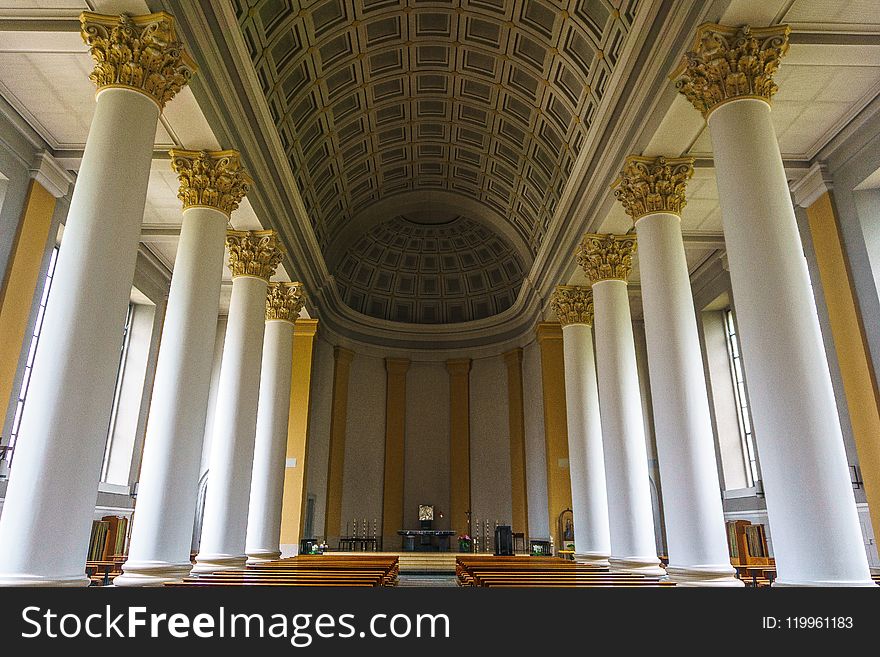 Column, Ceiling, Structure, Classical Architecture