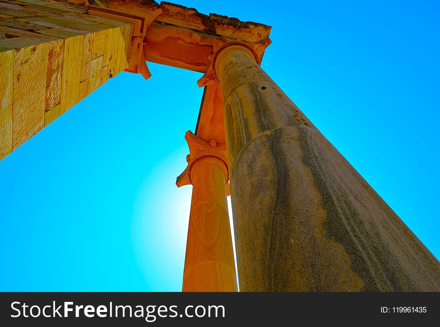 Blue, Sky, Yellow, Structure