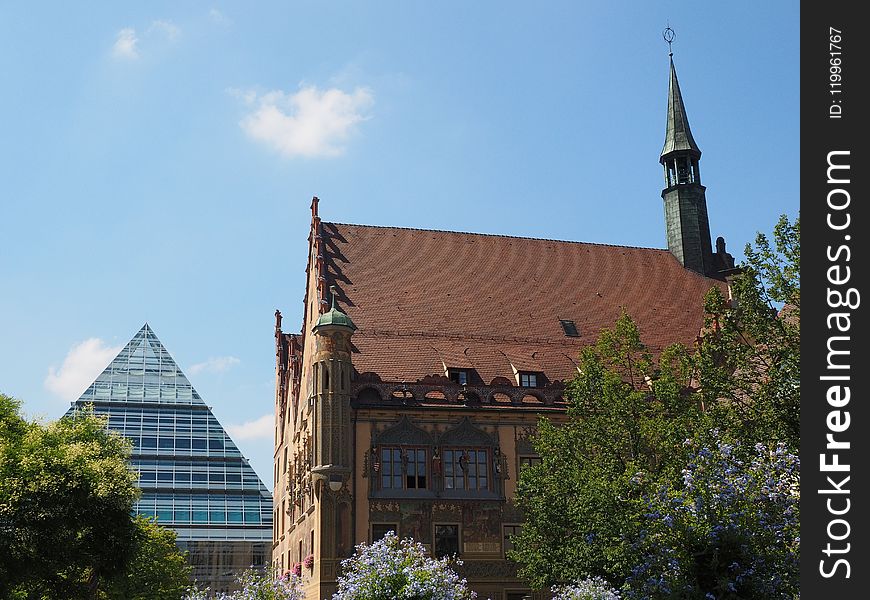 Building, Steeple, Sky, Spire