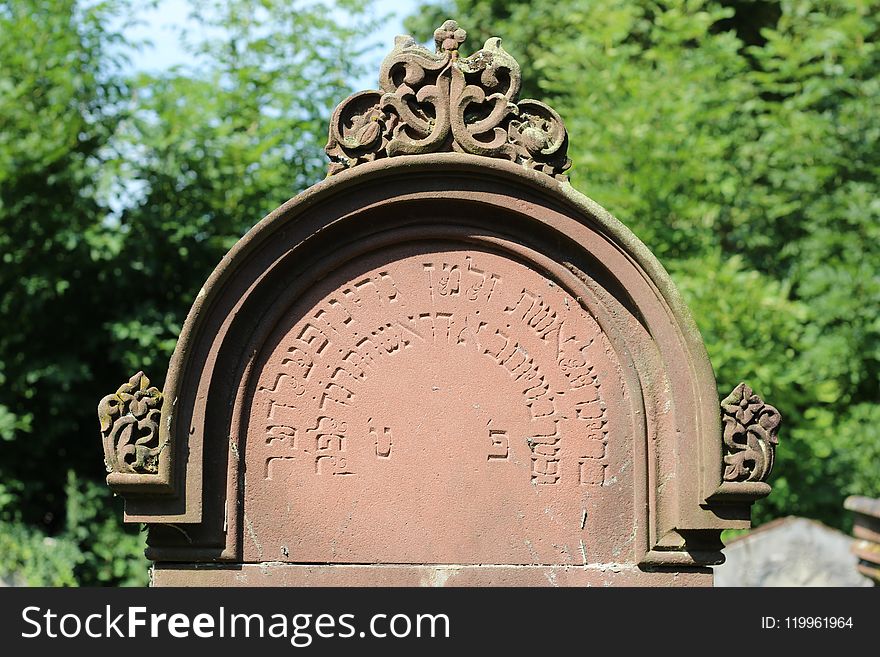 Memorial, Grave, Stone Carving, Arch