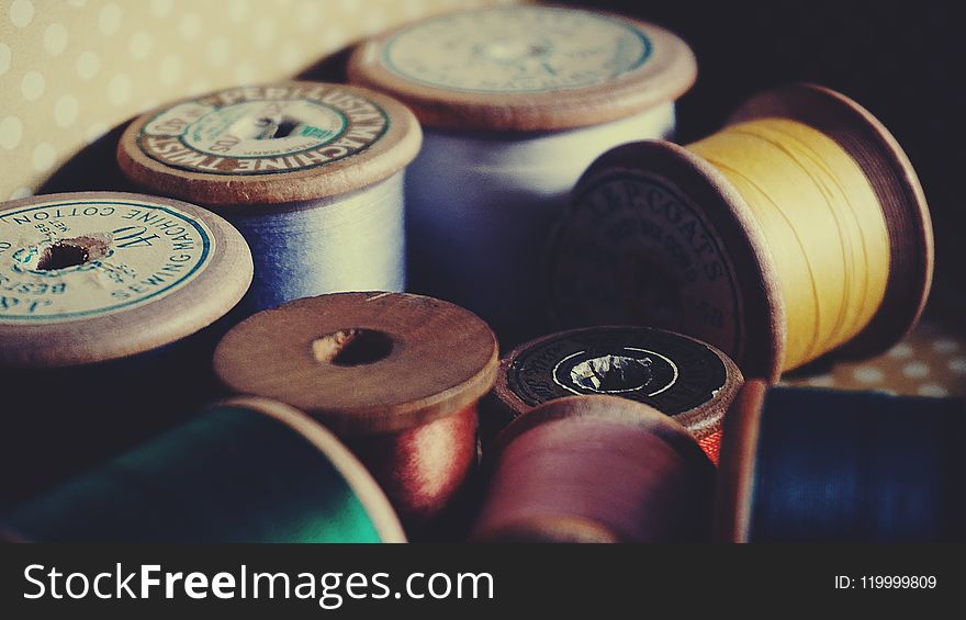 Assorted-color Threads in Spools