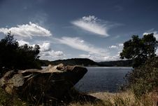 Boulder By Still Lake Royalty Free Stock Images Boulder By Still Lake Royalty Free Stock Images