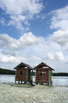 Beach Cabins Royalty Free Stock Photography Beach Cabins Royalty Free Stock Photography