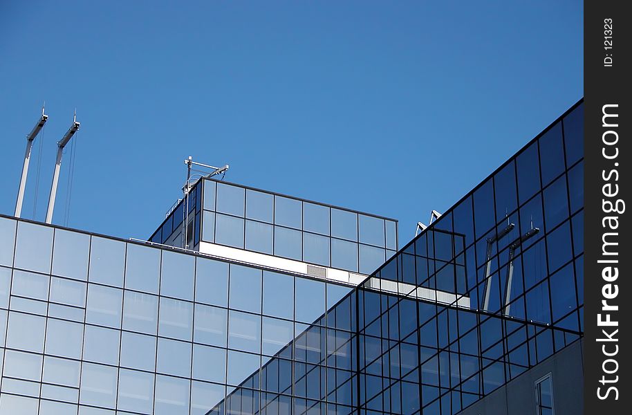 Blue modern architectural structures in Kyoto Station,Japan. Blue modern architectural structures in Kyoto Station,Japan