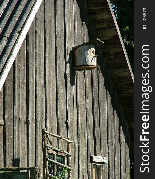 Old cottage bird-house