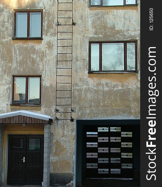 Wall of an aged house