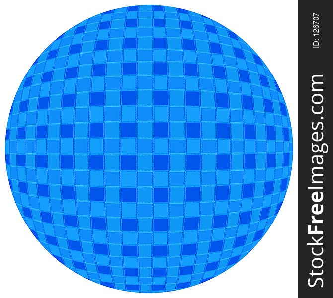 Ball with checked square design. Ball with checked square design