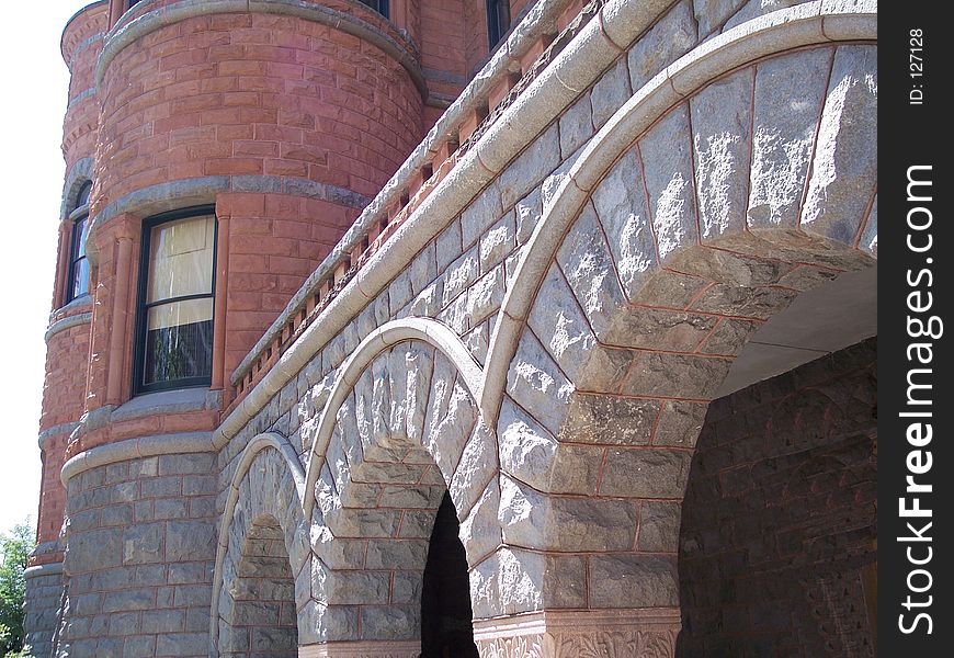 Arches of the old red courthouse