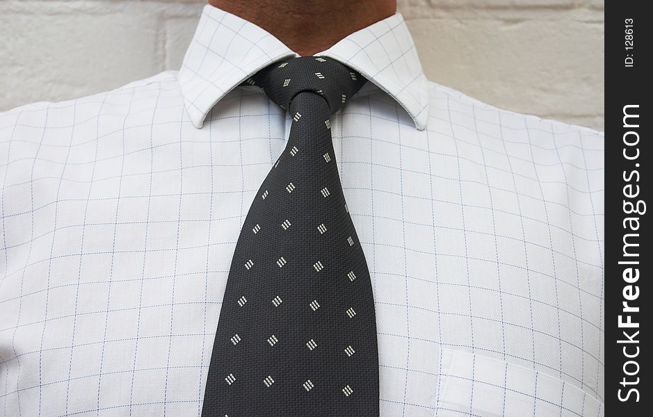 Neck tie & check shirt. Neck tie & check shirt