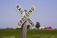 Railroad Crossing Sign II Stock Photos Railroad Crossing Sign II Stock Photos