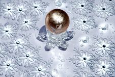 Christmas Ball With Snowflakes Stock Photos Christmas Ball With Snowflakes Stock Photos