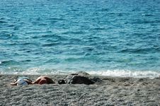 Relaxing On The Beach Stock Photography Relaxing On The Beach Stock Photography