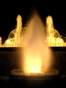 Fountains In Barcelona, Detail Royalty Free Stock Images Fountains In Barcelona, Detail Royalty Free Stock Images