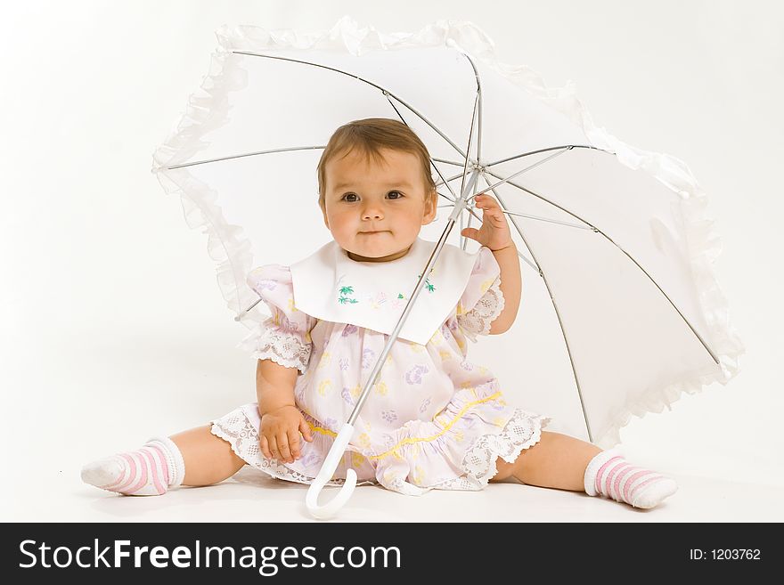 Baby on white background. Baby on white background