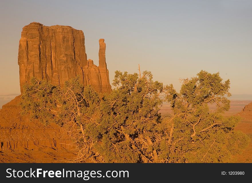 One Mitten in Monument Valley