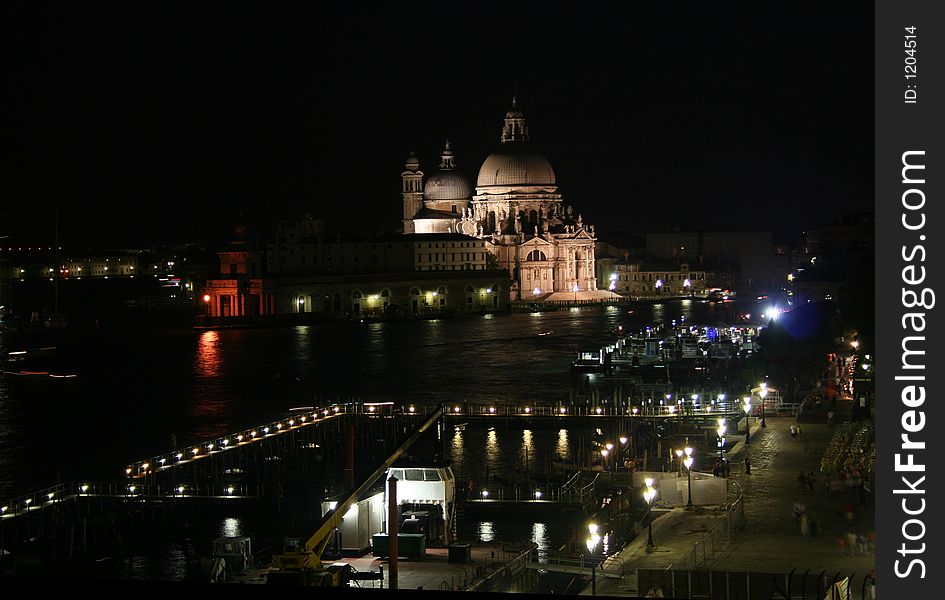 A romantic Venice at night shot