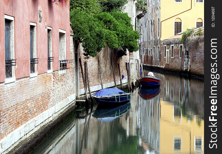 One of the many quiet but pretty canals in Venice. One of the many quiet but pretty canals in Venice.