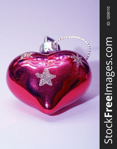 Red xmas heart with a star. Red xmas heart with a star