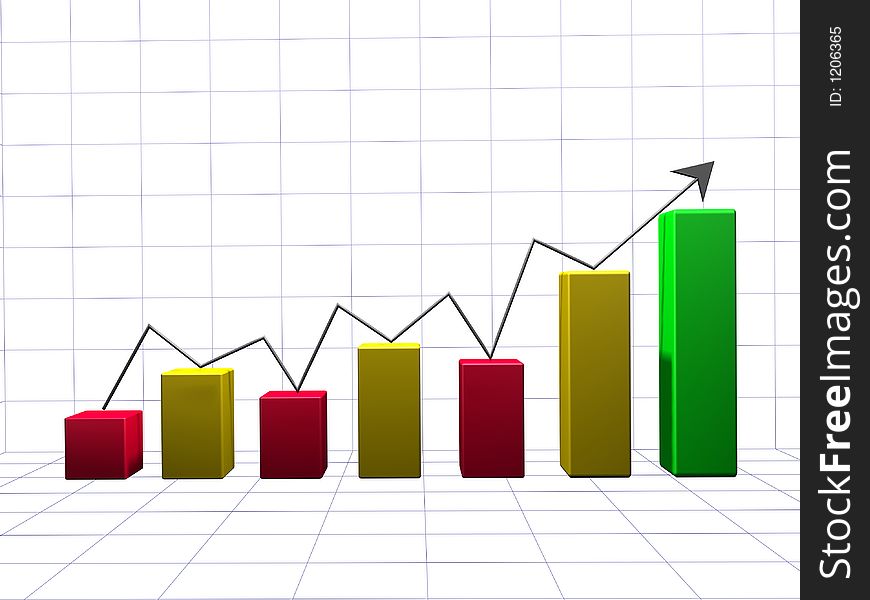 Business Graph showing climbing profits