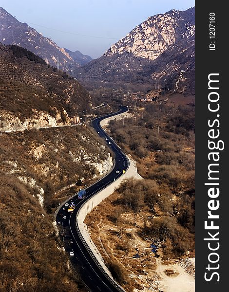 Countryside roadway in china mainland.