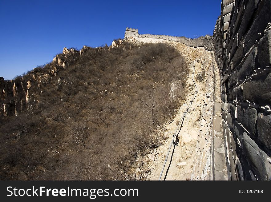 The great wall at China.