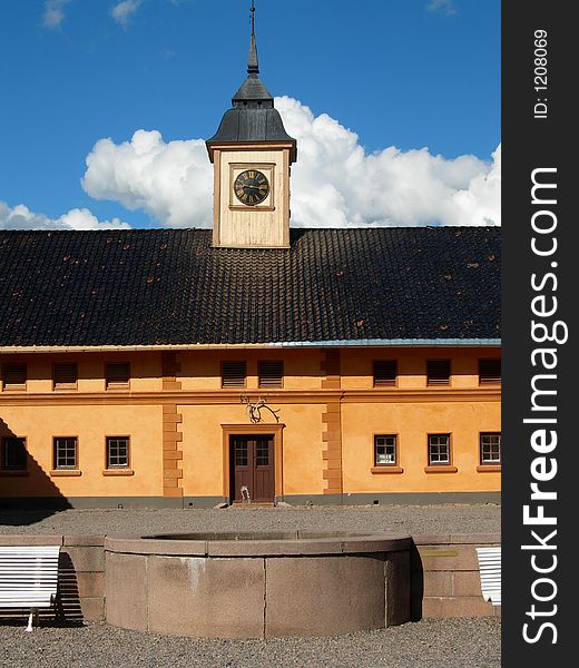 Clock tower at Bogstad manor in Oslo