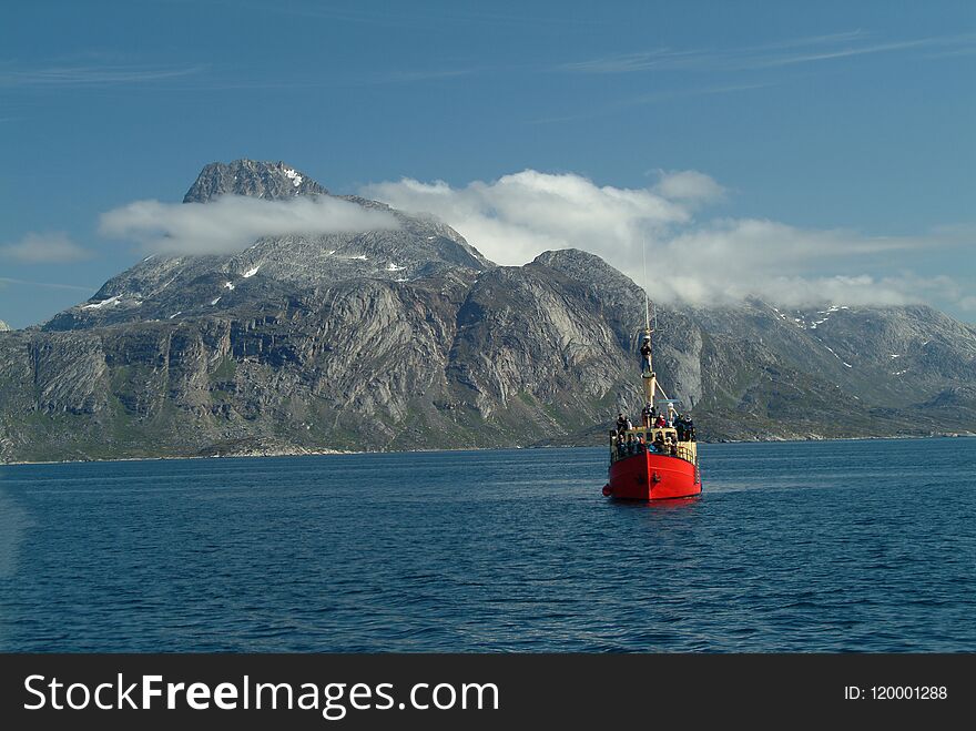 Whale watching from a Greenland Trawler