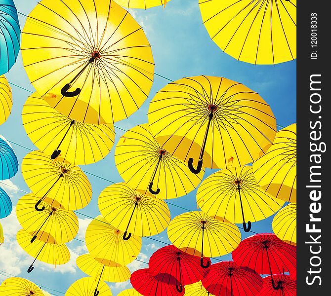 Background Colorful Umbrella