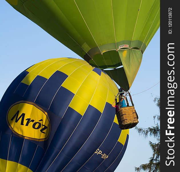 Hot Air Ballooning, Yellow, Hot Air Balloon, Sky