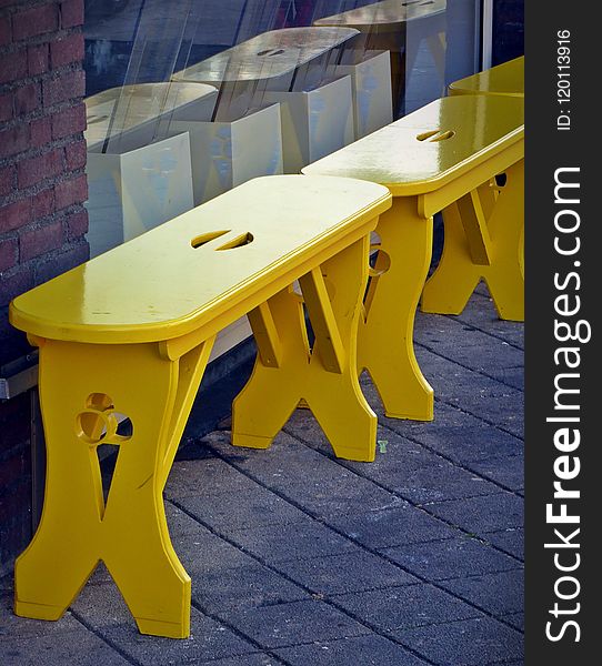 Yellow, Furniture, Table, Wood