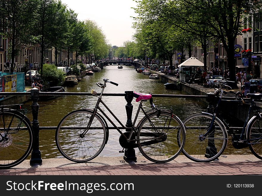 Bicycle, Land Vehicle, Road Bicycle, Waterway