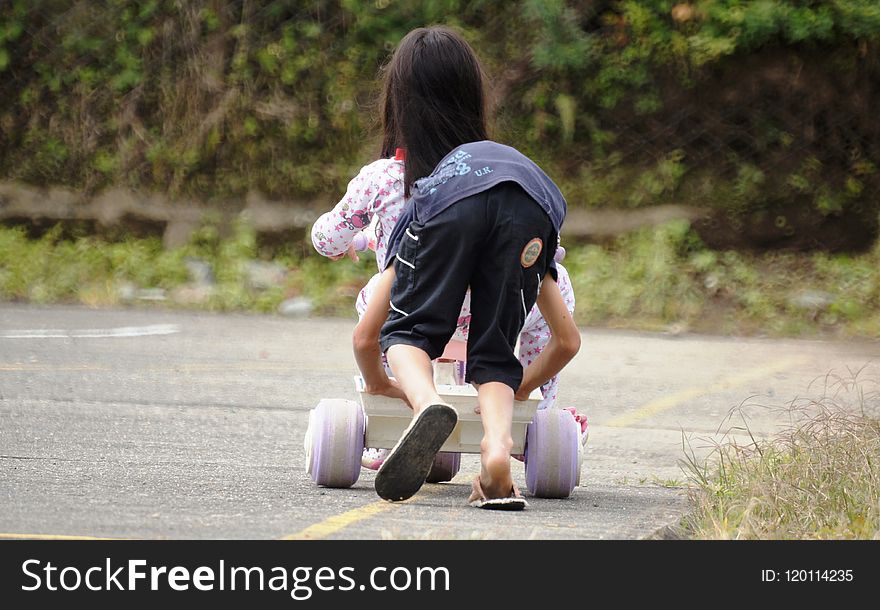 Child, Vehicle, Fun, Girl