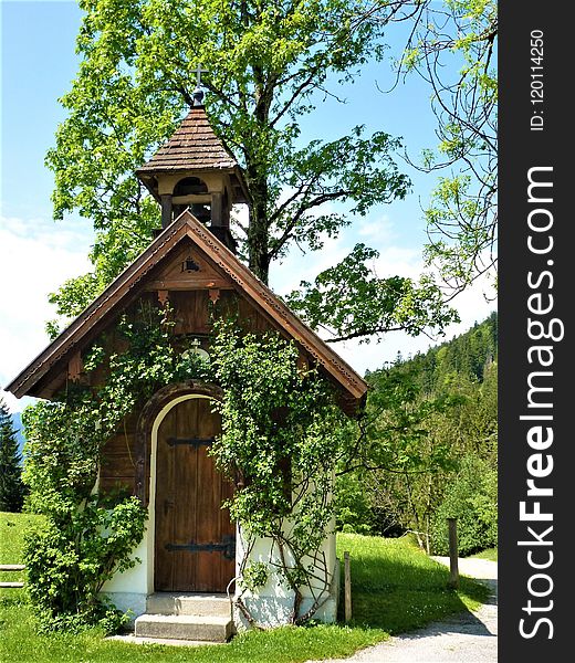 Tree, House, Cottage, Chapel