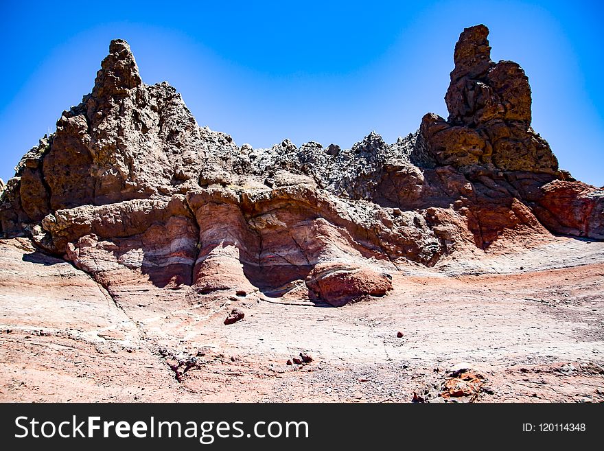 Rock, Sky, Badlands, Wilderness