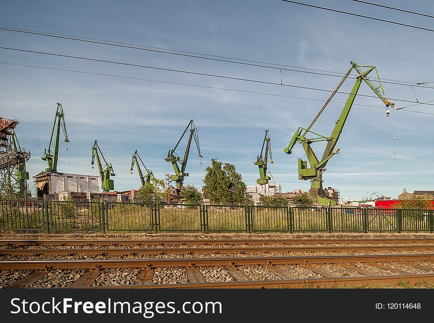 Track, Overhead Power Line, Sky, Transport