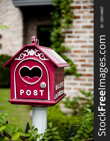 Pink, Birdhouse, Bird Feeder, Signage